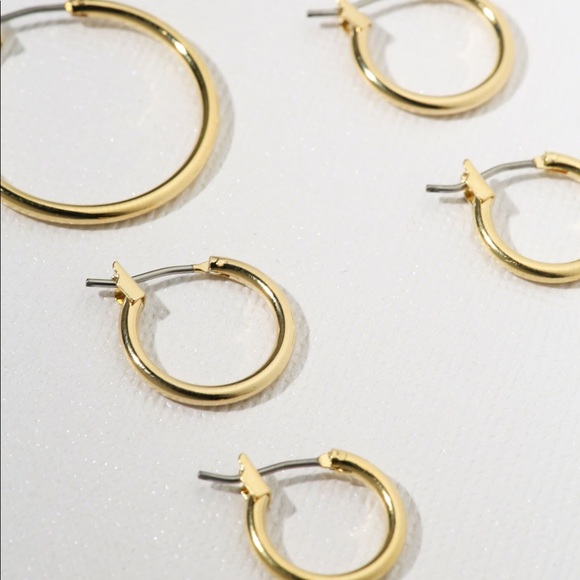 New Vanessa Mooney The Mirage Hoop Earrings Set 3 - Picture 2 of 2